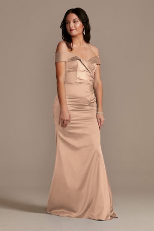 Picture of Satin Off-the-Shoulder Mermaid Dress