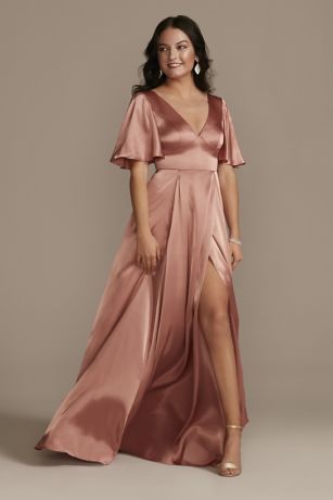 Matte Gold Bridesmaid Dress