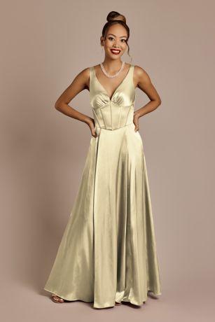 Picture of Charmeuse Corset Bodice Tank Dress