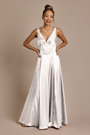 Picture of Charmeuse Corset Bodice Tank Dress