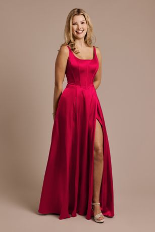 Picture of Charmeuse Basque Waist Tank Dress