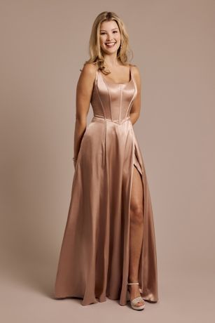 Picture of Charmeuse Basque Waist Tank Dress