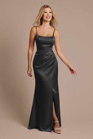 Picture of Charmeuse Square Neck Corset Sheath Dress