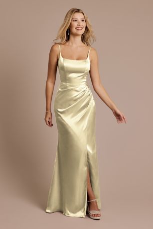 Picture of Charmeuse Square Neck Corset Sheath Dress