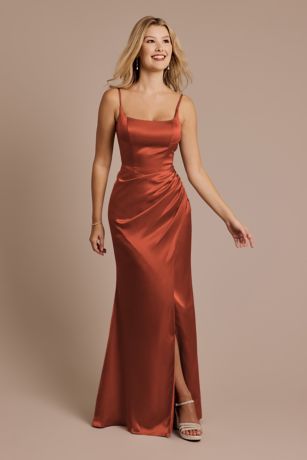 Picture of Charmeuse Square Neck Corset Sheath Dress