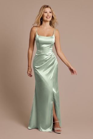 Picture of Charmeuse Square Neck Corset Sheath Dress