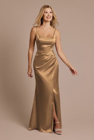 Picture of Charmeuse Square Neck Corset Sheath Dress