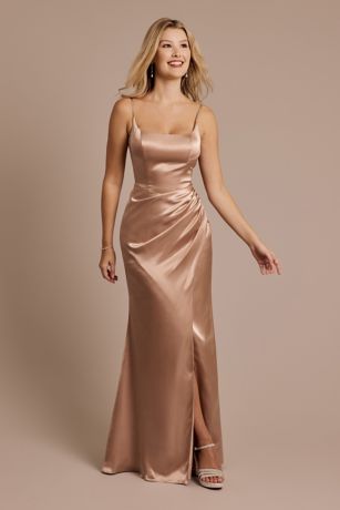 Picture of Charmeuse Square Neck Corset Sheath Dress