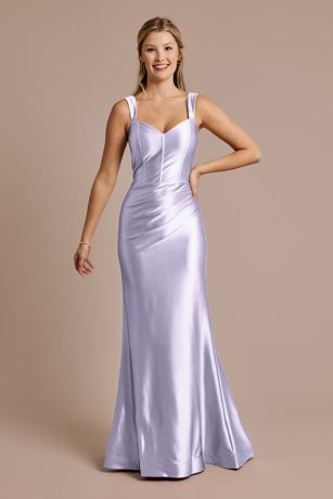 Galina Signature Sculpting Satin Tank Dress