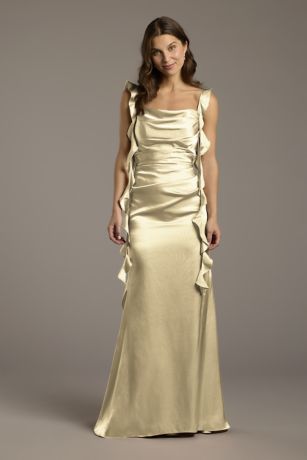 Picture of Charmeuse Ruffle Cascade Sheath Dress