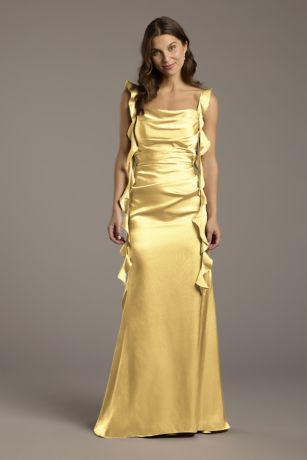 Picture of Charmeuse Ruffle Cascade Sheath Dress