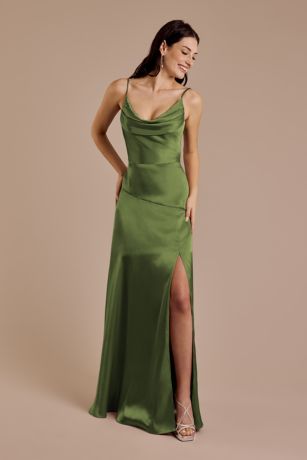 Picture of Charmeuse Cowl Neck Sheath Dress