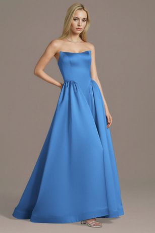 French Blue Basque Waist Ball Gown