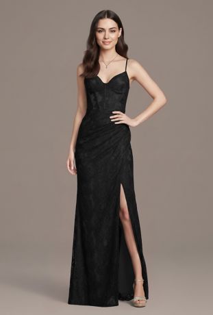 Picture of Lace Spaghetti Strap Corset Sheath Dress