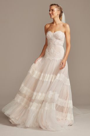 david's bridal boho wedding dress