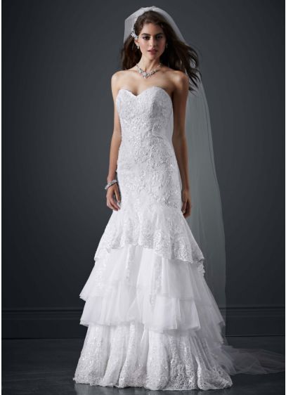 Lace Mermaid Sweetheart Neckline Wedding Dress | David's ...