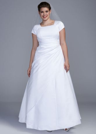 david's bridal short sleeve wedding dress