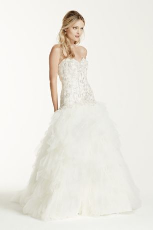 dropped waist ball gown