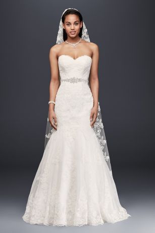 Melissa Sweet Beaded Cap Sleeve Lace Wedding Dress | David's Bridal
