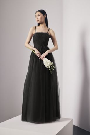 Picture of Tulle Drop Waist Dress with Tie Belt