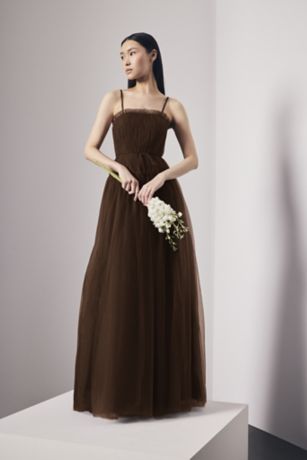 Picture of Tulle Drop Waist Dress with Tie Belt