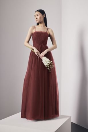 Picture of Tulle Drop Waist Dress with Tie Belt