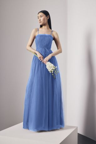 Picture of Tulle Drop Waist Dress with Tie Belt