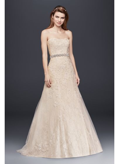 Jewel Lace A Line  Wedding  Dress  with Beaded Detail David 