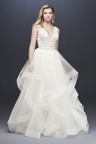 tiered ball gown