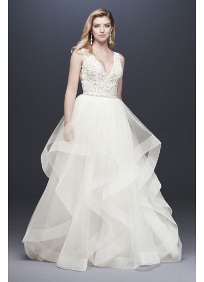  Tulle  Tiered Ball Gown  Wedding  Skirt  David s Bridal 