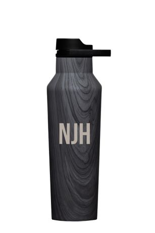 Picture of Corkcicle Monogram 20oz Sport Bottle in Burnt Wood