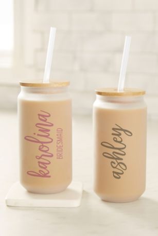 Picture of Bridesmaid Personalized Frosted Ice Coffee Tumbler