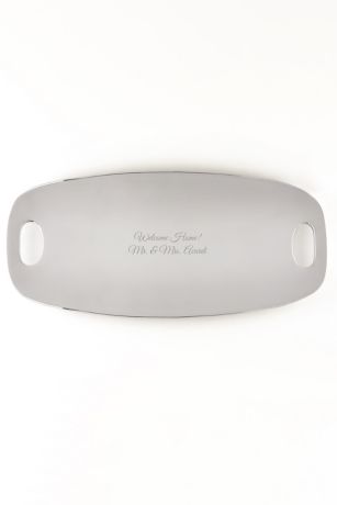 Picture of Engraved Nambe Silver Large Handled Tray