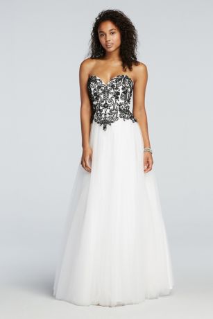 david's bridal white formal dresses