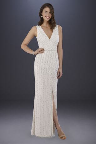 david's bridal wrap around dress