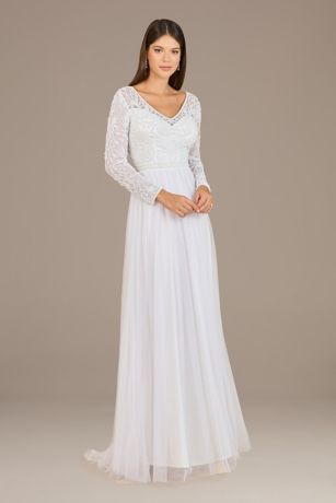 Picture of Lara Hillary Beaded Long Sleeve Wedding Dress
