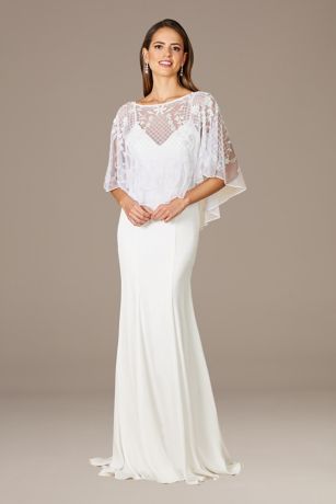 Picture of Lara Georgina Beaded Pull-On Bridal Capelet
