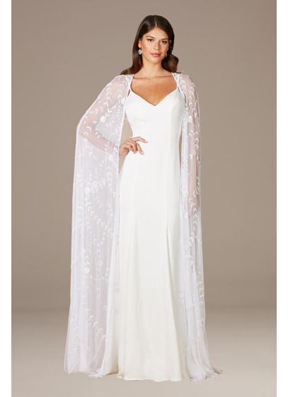 Lara Gerrie Full-Length Beaded Bridal Cape - An alternative to the traditional veil or an