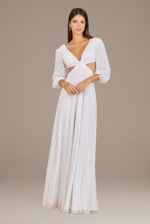 Picture of Lara Honor Cutout Beaded Long Sleeve Wedding Dress