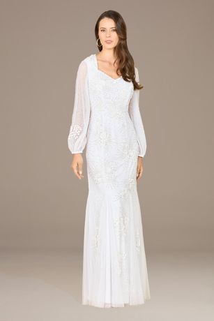 Picture of Lara Juliette Beaded Long-Sleeve Wedding Dress
