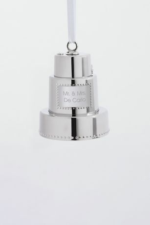 Picture of Engraved Tiered Wedding Cake Ornament
