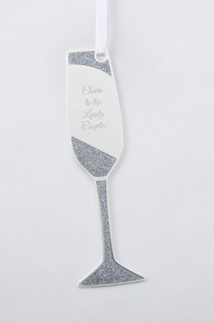 Picture of Engraved Sparkling Champagne Flute Ornament