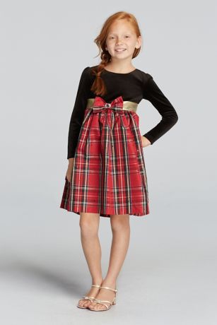 girls long sleeve velvet dress