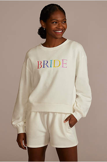 Colorful Embroidered Bride Sweatshirt