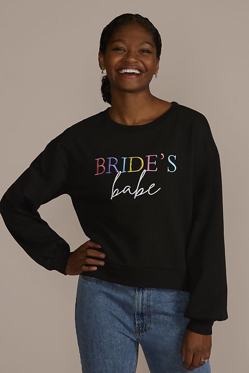 Miken Colorful Embroidered Brides Babe Sweatshirt