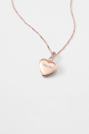 Picture of Kittenish Engraved Rose Gold Infinity Heart Locket
