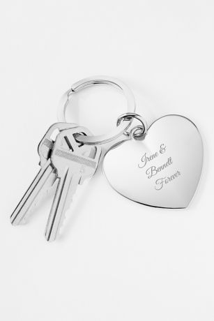 Picture of Kittenish Engraved Classic Silver Heart Keychain
