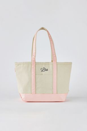 Picture of Kittenish Embroidered Pink Metallic Tote