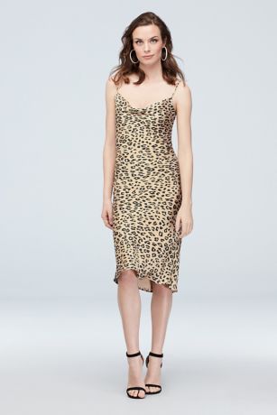 spaghetti strap cheetah dress