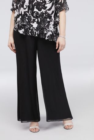 alex evenings petite chiffon pants